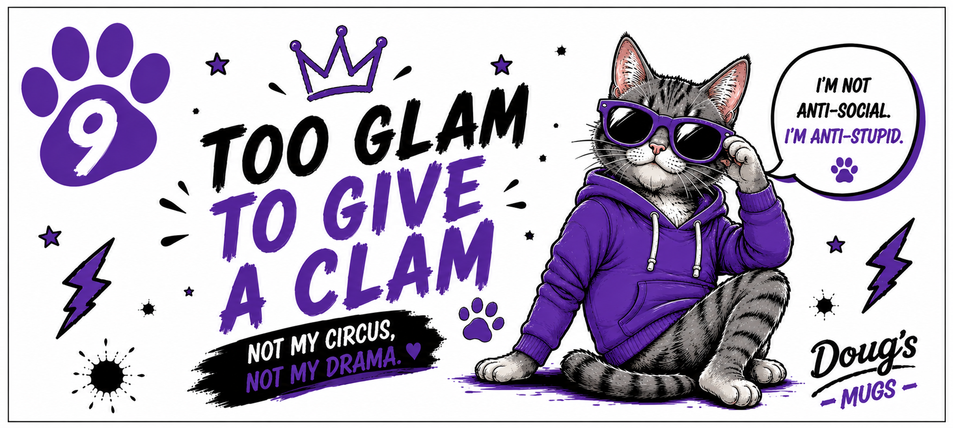 Too Glam to Give a Clam